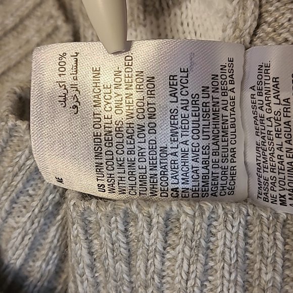 Karen Scott Gray Not Ugly Christmas Sweater Santa Plaid Sequin Cat Womens Small - Picture 6 of 13